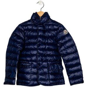 MONCLER KIDS SIZE 8 Year PARVON DOWN JACKET IN NAVY BLUE